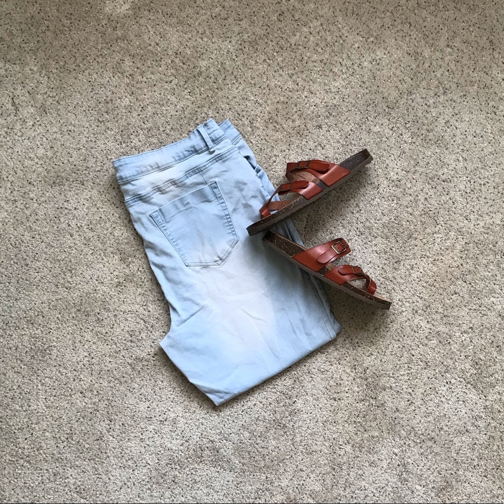 Light Wash Lightly Distressed Plus Size Jeans